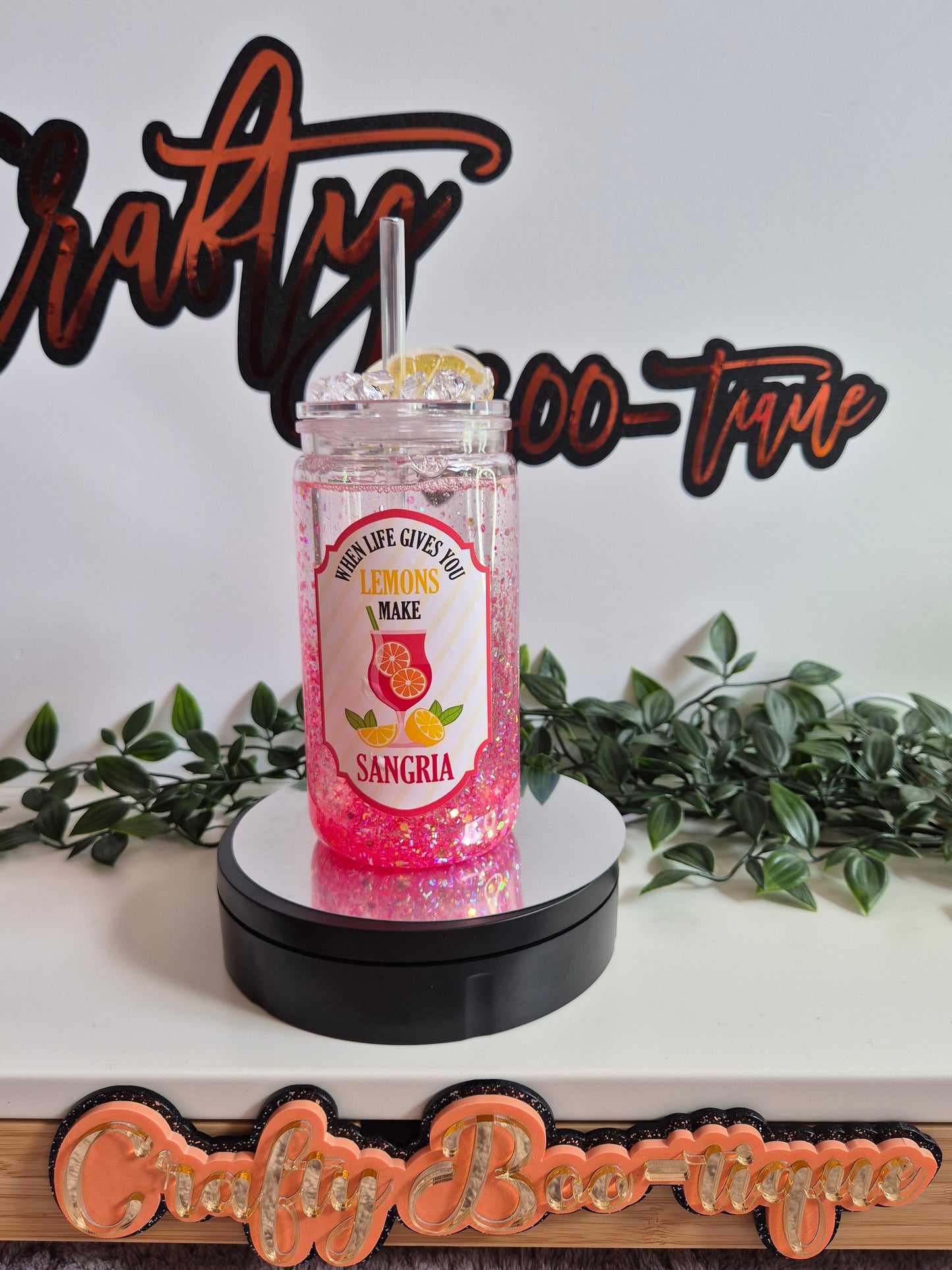 Sangria Snowglobe Cocktail Libby Cup (Acrylic)