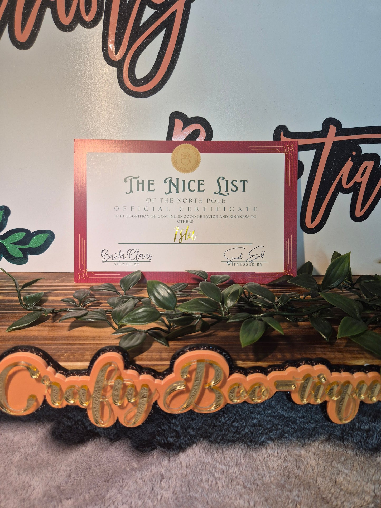 Personalised Christmas Eve Box, With Personalised Nice List Certificate Included.