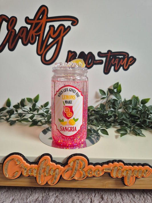 Sangria Snowglobe Cocktail Libby Cup (Acrylic)