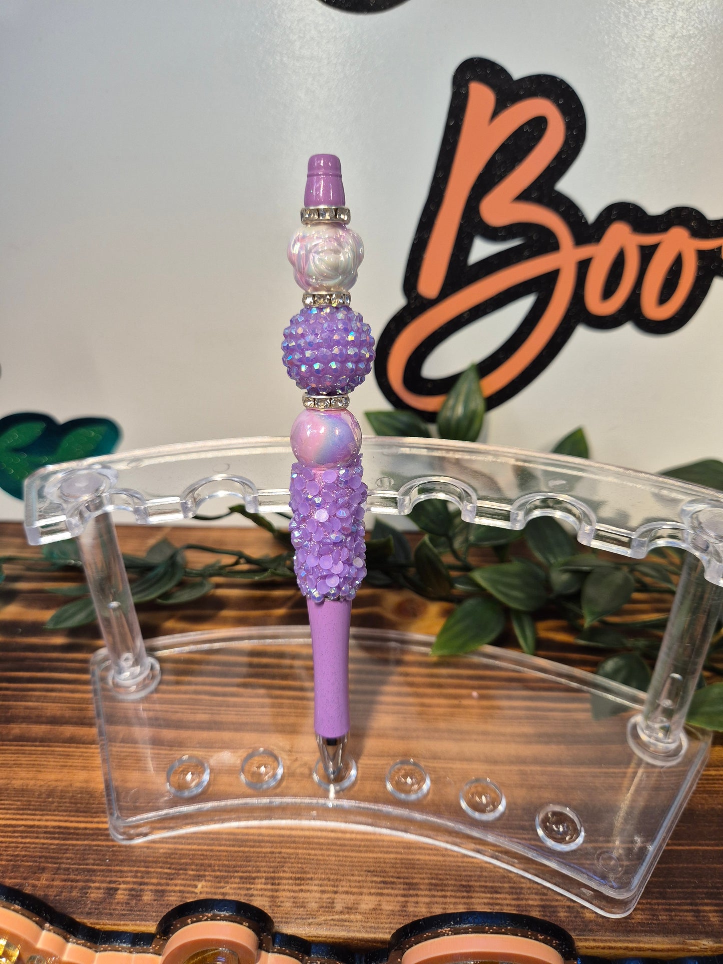 Purple/White Rose Pen