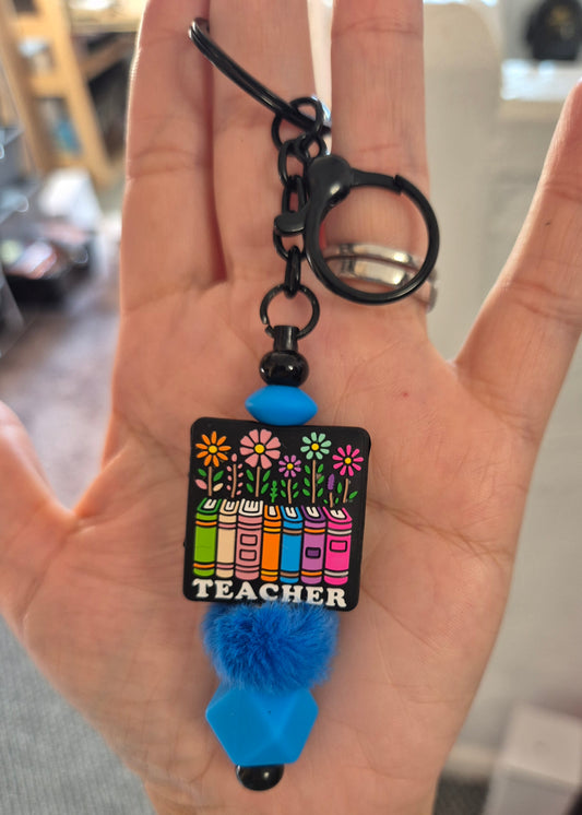 Blue Teacher Keyring